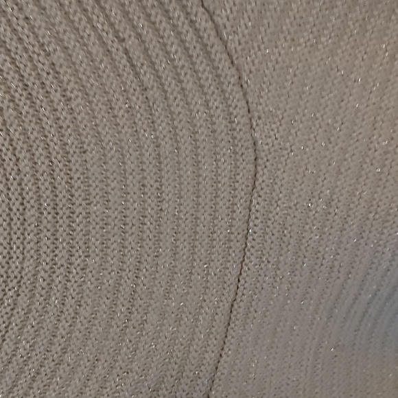 Talbots tunic beige and silver sweater - Picture 5 of 6